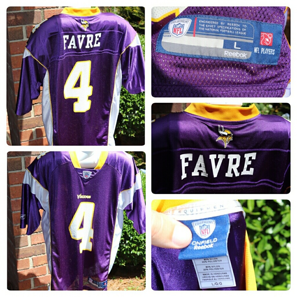 NFL REEBOK MINNESOTA VIKINGS FAVRE JERSEY SIZE L